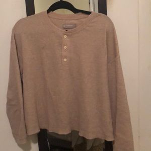 Everlane Waffle Henley long sleeve tee